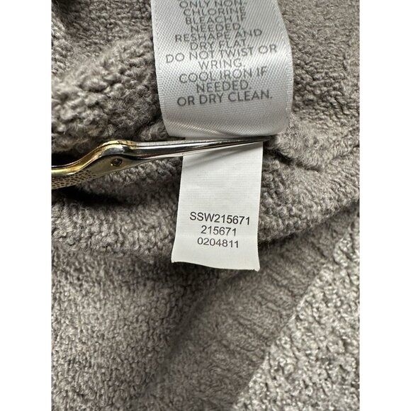 Pure‎ Jill Hoodie Sweater Womans M Gray Knit Ribbed Cozy Soft Pullover - Picture 8 of 9